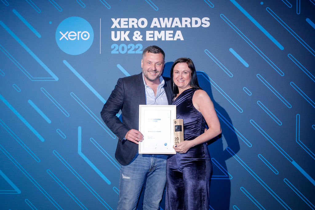 Jayne Waugh Xero Award Winner with Phil Ellerby